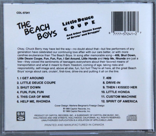 The Beach Boys - Little Deuce Coupe (And Other Classic Songs Of Drivin' And Draggin') (CD) - Image 2