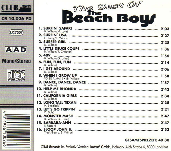 The Beach Boys - The Best Of The Beach Boys (CD) - Image 2