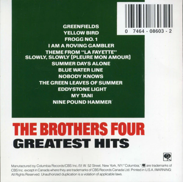 The Brothers Four - Greatest Hits (CD) - Image 2