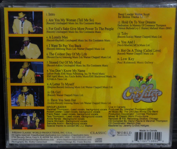 The Chi-Lites - Live (CD) - Image 5