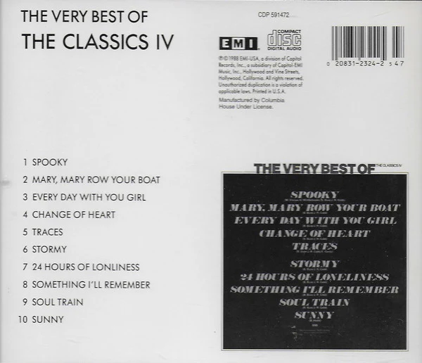 The Classics IV - The Very Best Of The Classics IV (CD) - Image 2