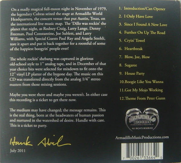 The Cobras  - Live & Deadly (CD) - Image 2