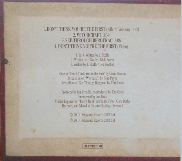 The Coral - Don't Think You're The First (CD) - Image 2