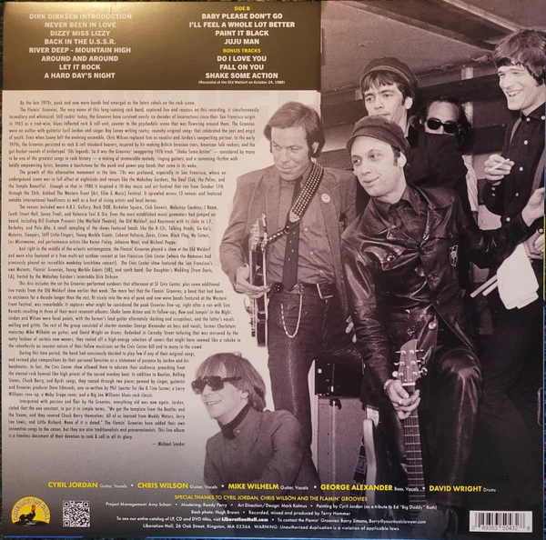 The Flamin' Groovies - Let It Rock: Live From The San Francisco Civic Center 1980 (Vinyl) - Image 2