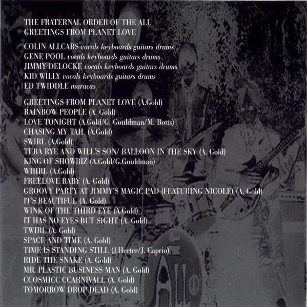 The Fraternal Order Of The All - Greetings From Planet Love (CD) - Image 4