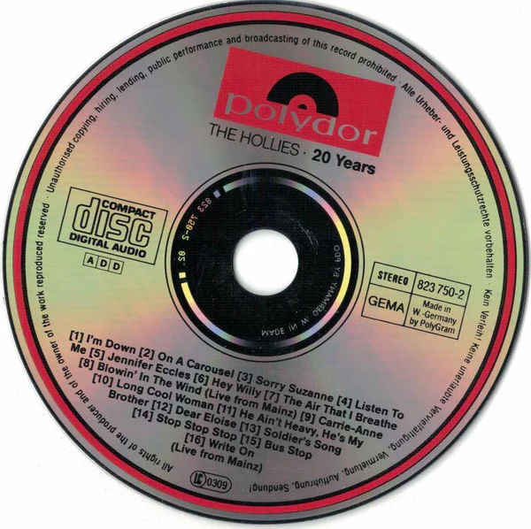 The Hollies - 20 Years (CD) - Image 3