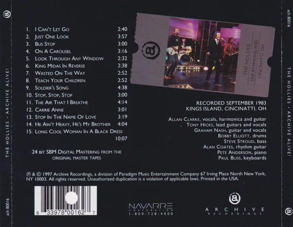 The Hollies - Archive Alive! (CD) - Image 2