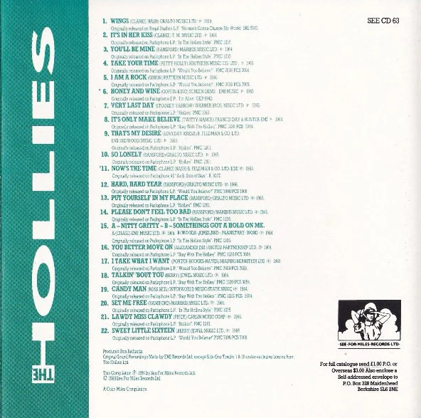 The Hollies - Not The Hits Again (CD) - Image 4