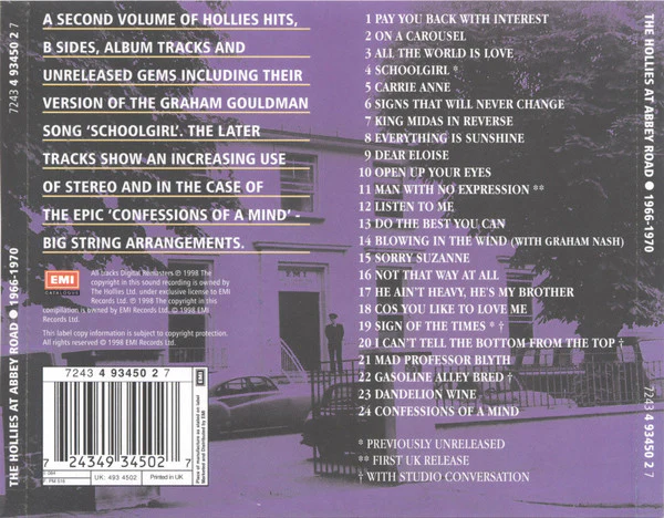 The Hollies - The Hollies At Abbey Road 1966-1970 (CD) - Image 2