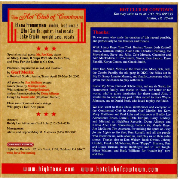 The Hot Club Of Cowtown - Ghost Train (CD) - Image 5