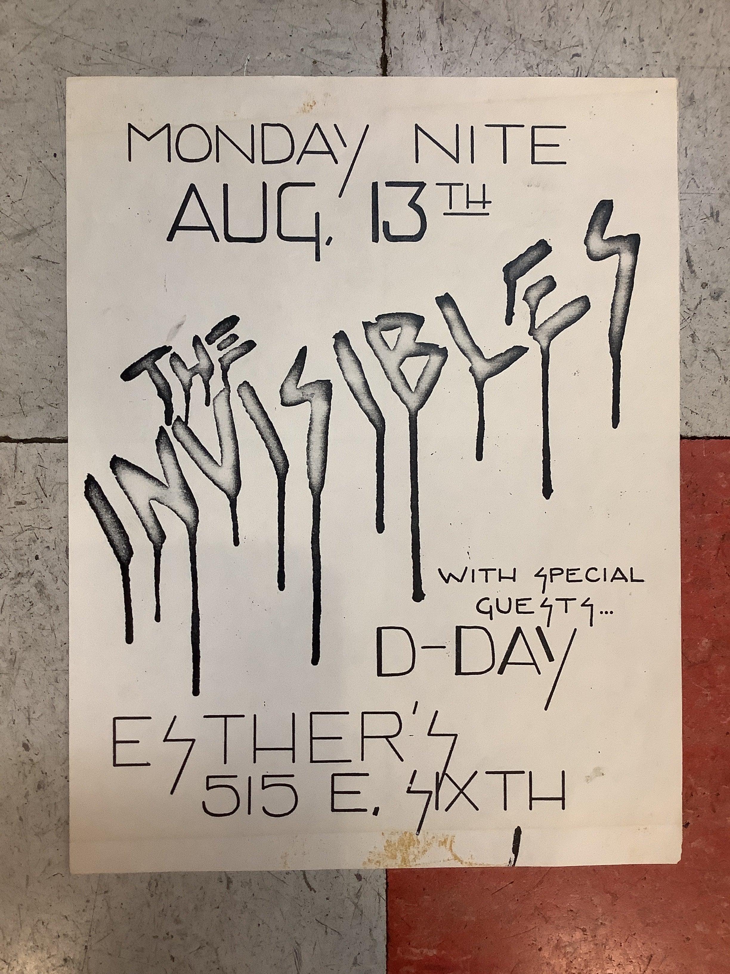 The Invisibles at Esther's (Poster)