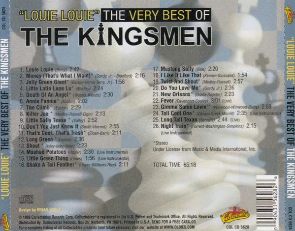 The Kingsmen - "Louie Louie" The Very Best Of The Kingsmen (CD) - Image 2