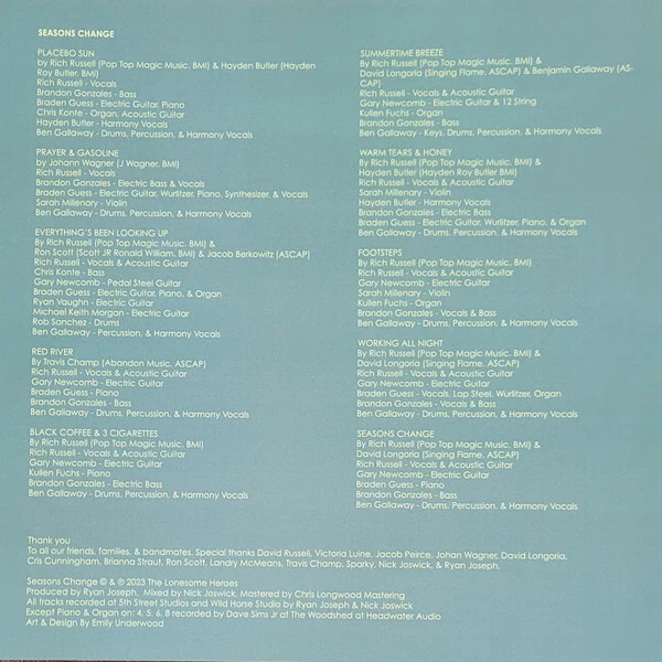 The Lonesome Heroes - Seasons Change (Vinyl) - Image 3