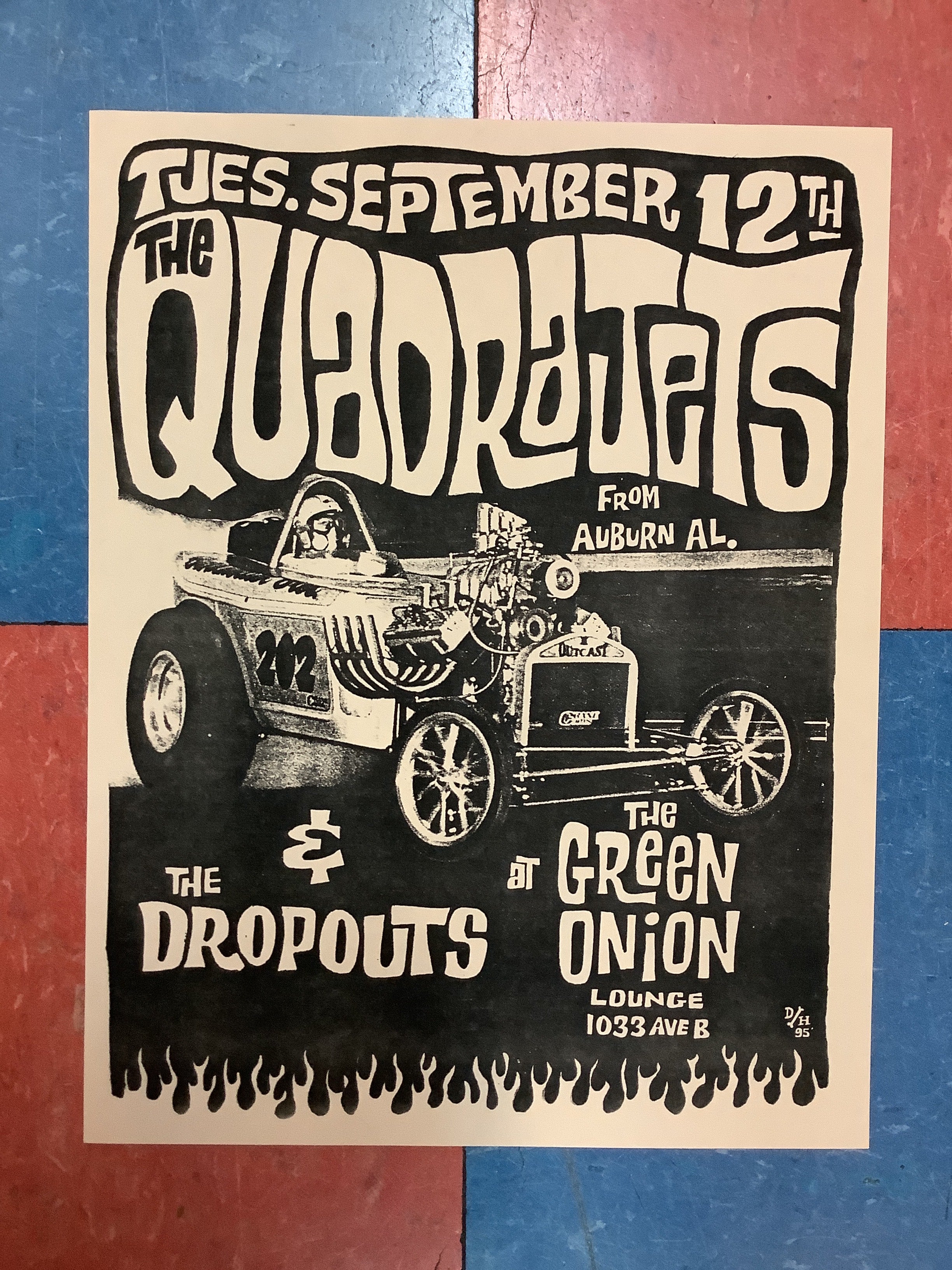 The Quadrajets and The Dropouts at The Green Onion Lounge - 1995 (Poster) - Image 2