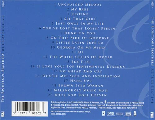 The Righteous Brothers - A Retrospective 1963-1974 (CD) - Image 2