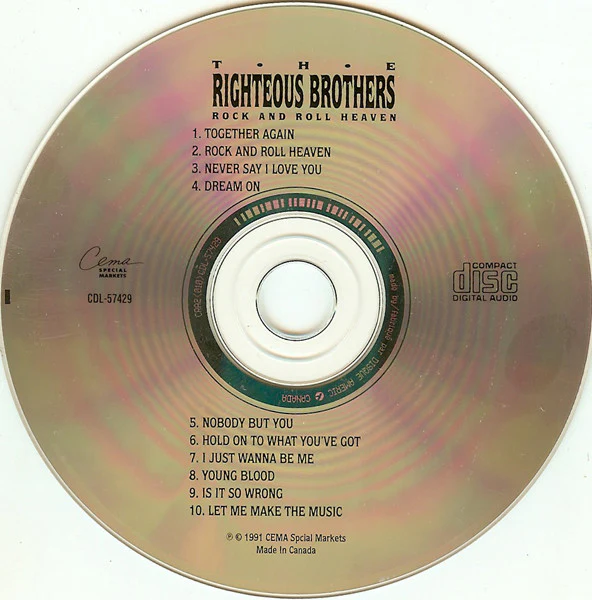 The Righteous Brothers - Rock And Roll Heaven (CD) - Image 3