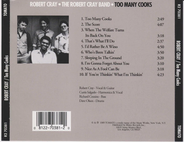 The Robert Cray Band - Too Many Cooks (CD) - Image 2