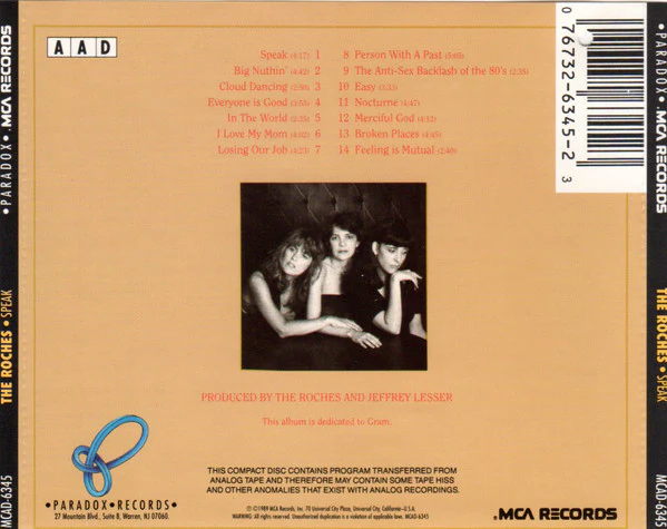 The Roches - Speak (CD) - Image 2