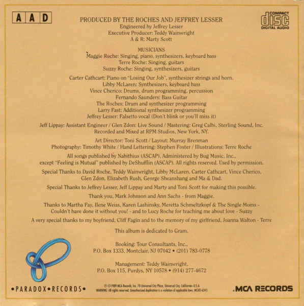 The Roches - Speak (CD) - Image 5
