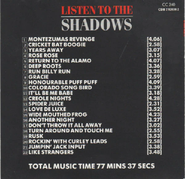 The Shadows - Listen To The Shadows (CD) - Image 3