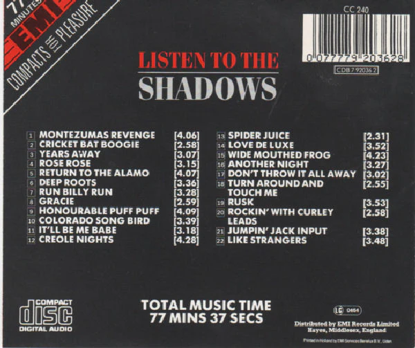 The Shadows - Listen To The Shadows (CD) - Image 4