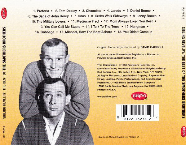 Smothers Brothers - Sibling Revelry: The Best Of The Smothers Brothers (CD) - Image 2