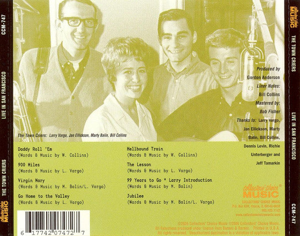 The Town Criers * - Live In San Francisco (CD) - Image 2