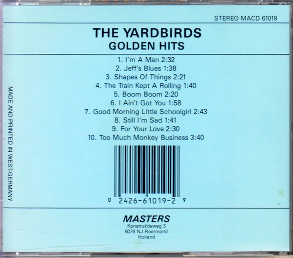 The Yardbirds - Golden Hits (CD) - Image 2