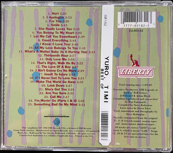 Timi Yuro - The Best Of Timi Yuro - Hurt (CD) - Image 4