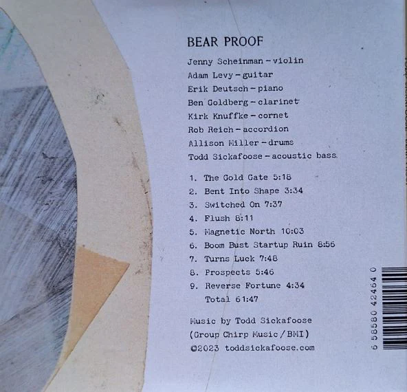 Todd Sickafoose - Bear Proof (CD) - Image 3