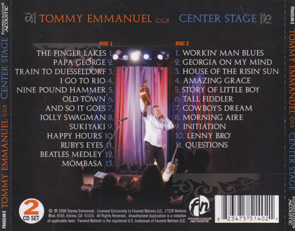 Tommy Emmanuel - Center Stage (CD) - Image 2
