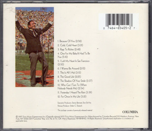 Tony Bennett - Sings His All-Time Hall Of Fame Hits (CD) - Image 2