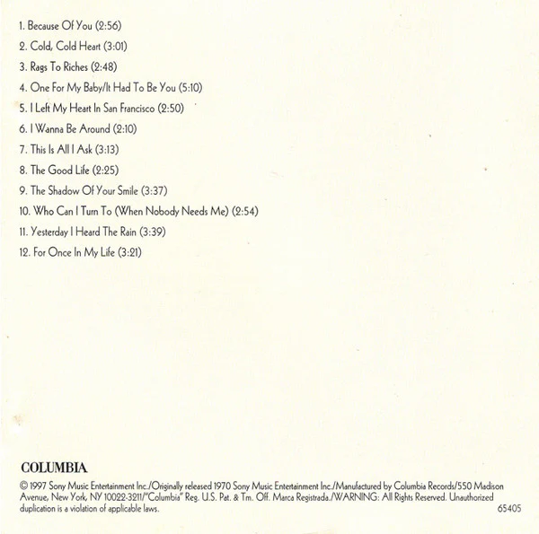 Tony Bennett - Sings His All-Time Hall Of Fame Hits (CD) - Image 5