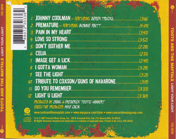 Toots And The Maytals* - Light Your Light (CD) - Image 2