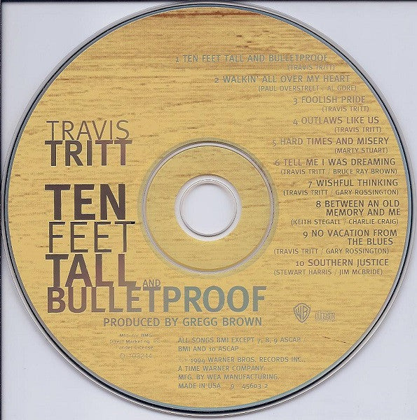 Travis Tritt - Ten Feet Tall And Bulletproof (CD) - Image 3