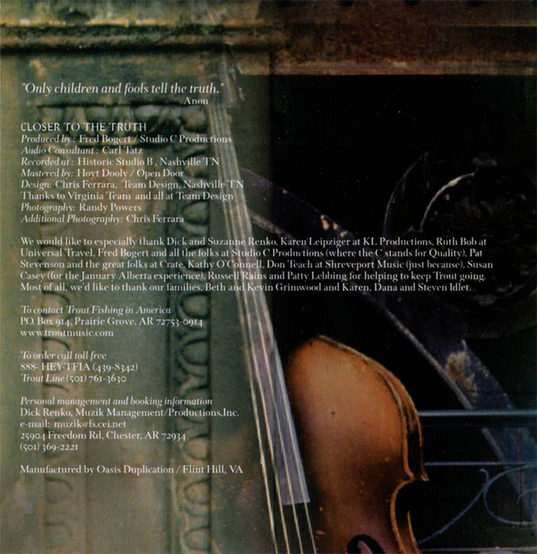 Trout Fishing In America - Closer To The Truth (CD) - Image 2
