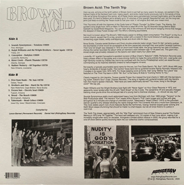 Various - Brown Acid: The Tenth Trip (Heavy Rock From The Underground Comedown (Vinyl) - Image 2