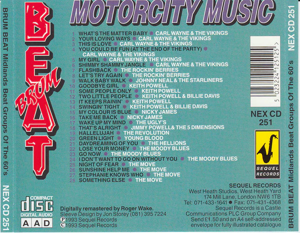Various - Brum Beat - Motorcity Music - Midlands Beat Groups Of The 60's (CD) - Image 2