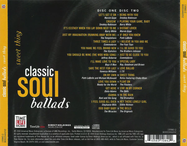 Various - Classic Soul Ballads (Sweet Thing) (CD) - Image 2