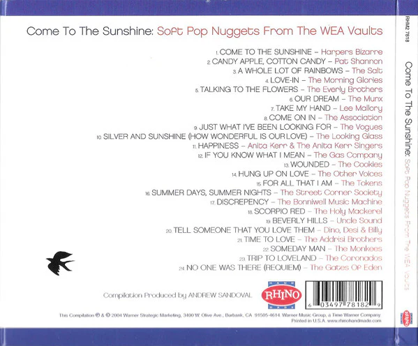 Various - Come To The Sunshine: Soft Pop Nuggets From The WEA Vaults (CD) - Image 2