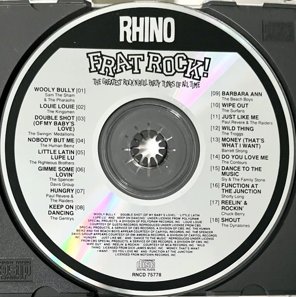 Various - Frat Rock!  The Greatest Rock 'N' Roll Party Tunes Of All Time (CD) - Image 3