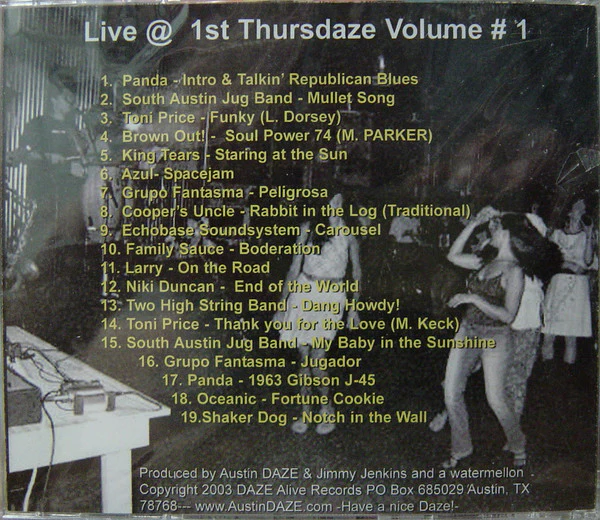 Various - Live At 1st Thursdaze - Volume 1 (CD) - Image 2