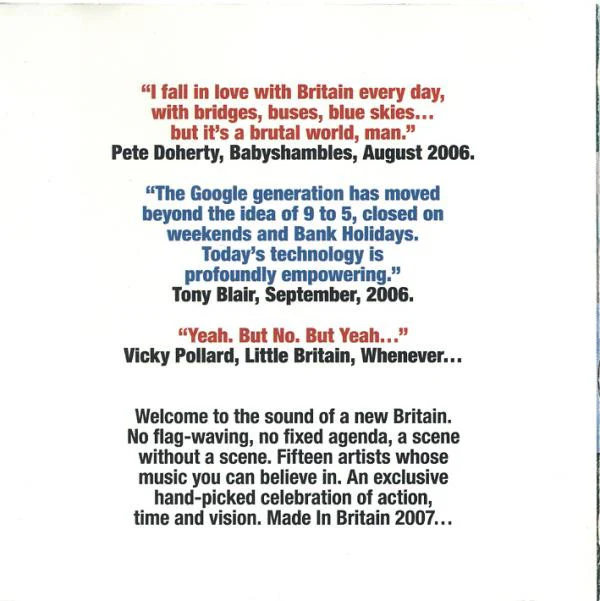 Various - Made In Britain 2007 (CD) - Image 4