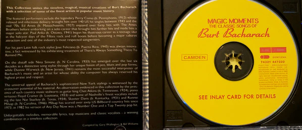 Various - Magic Moments - The Classic Songs Of Burt Bacharach (CD) - Image 3