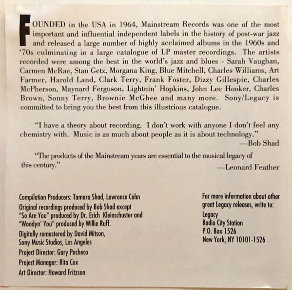 Various - Mainstream Records Sampler (CD) - Image 5