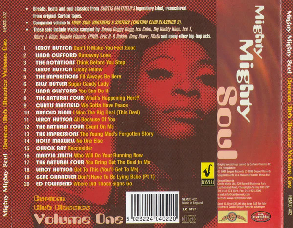 Various - Mighty Mighty Soul - Curtom Club Classics Volume One (CD) - Image 2