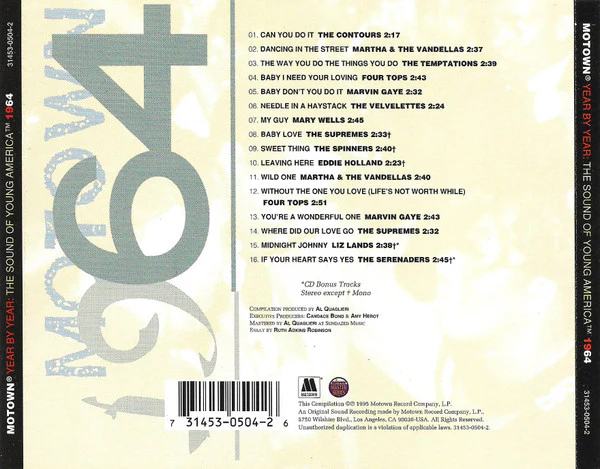 Various - Motown Year By Year: The Sound Of Young America, 1964 (CD) - Image 2