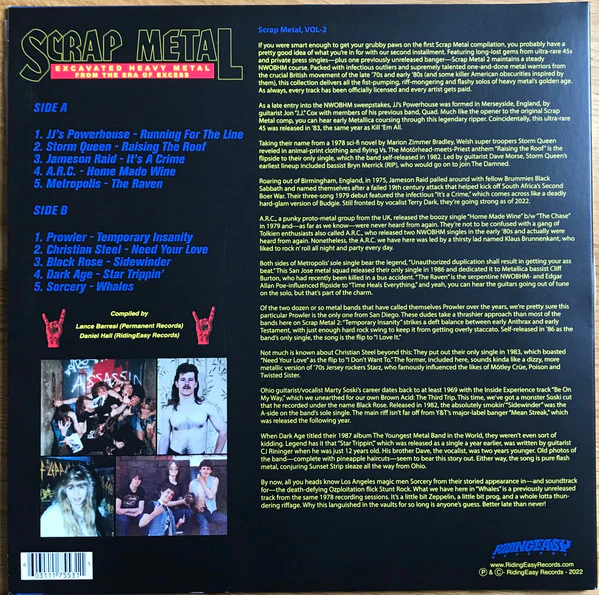 Various - Scrap Metal: Volume 2 (Excavated Heavy Metal From The Era Of Excess) (Vinyl) - Image 2