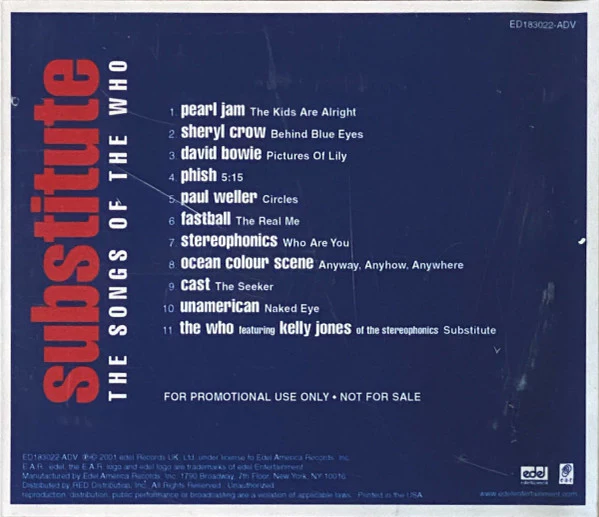 Various - Substitute (The Songs Of The Who) (CDr) - Image 2