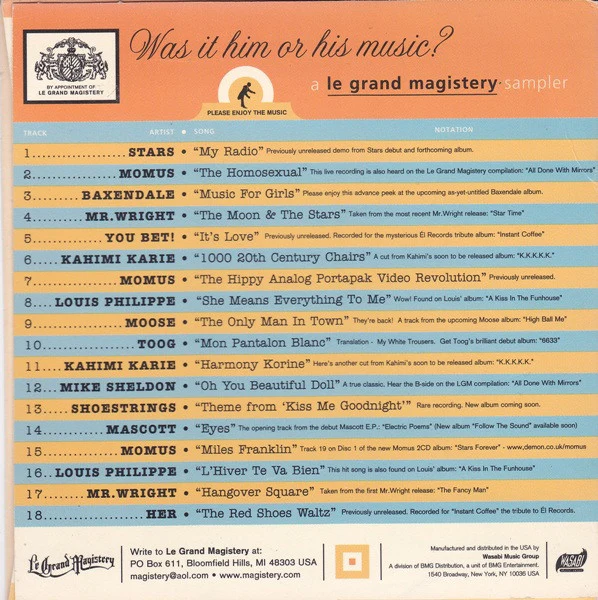 Various - Was It Him Or His Music? (A Le Grand Magistery Sampler) (CD) - Image 2